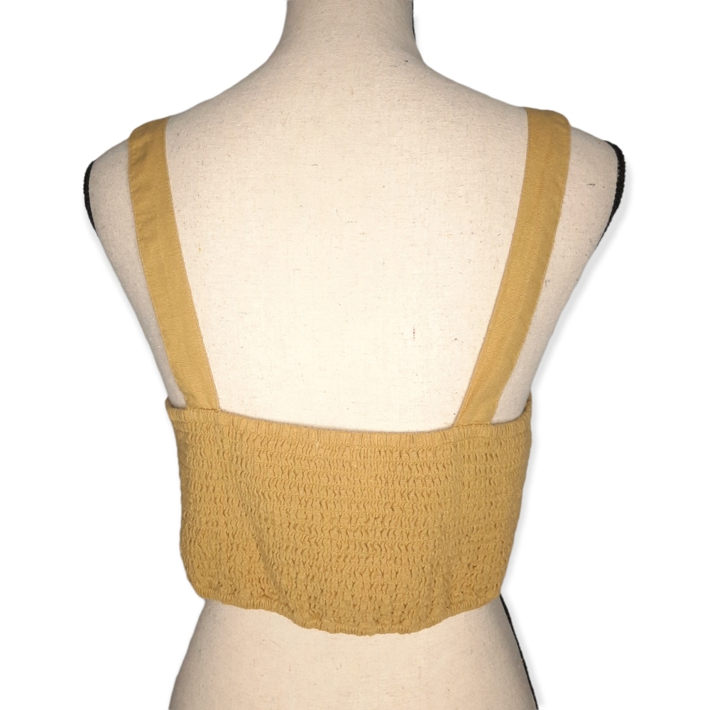 American Eagle Yellow Crop Top Medium - Picture 3 of 4